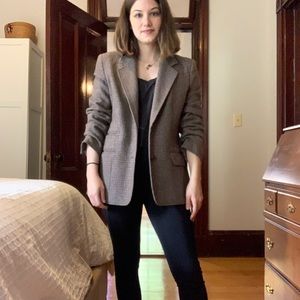 Brown plaid blazer
